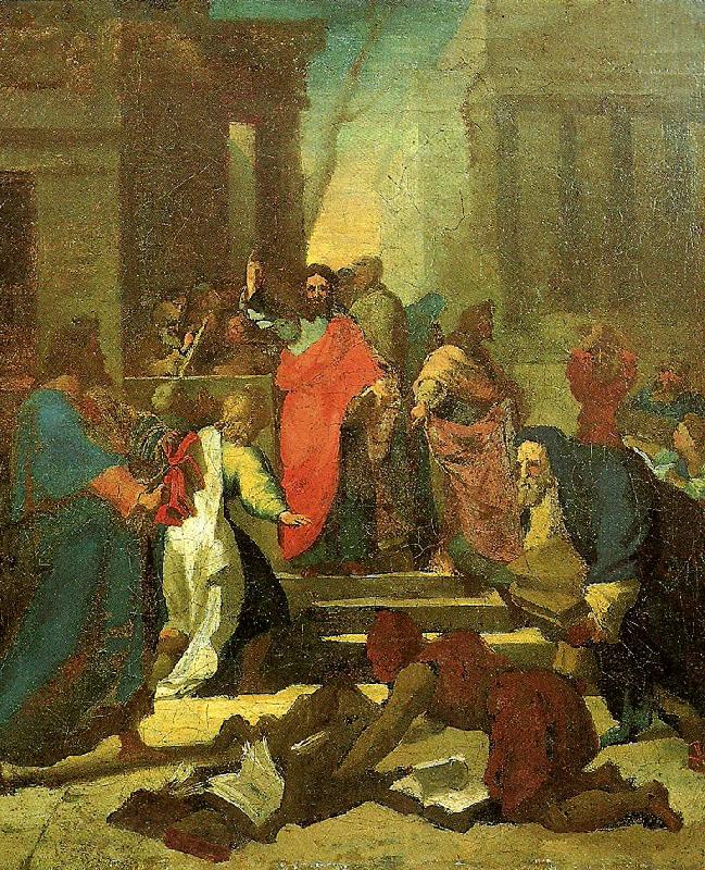 Theodore   Gericault la predication de saint paul a ephese Norge oil painting art
